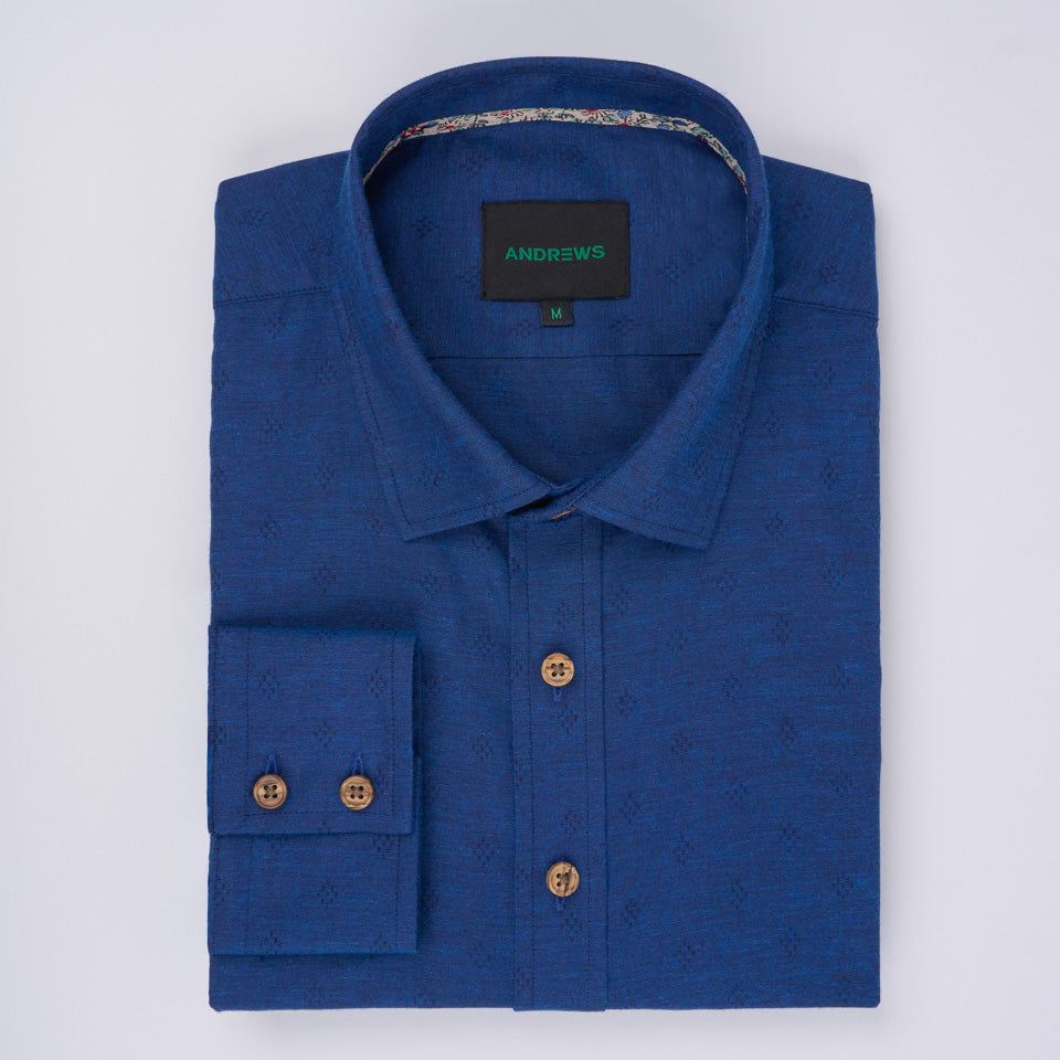 Camisa Casual - Azulino