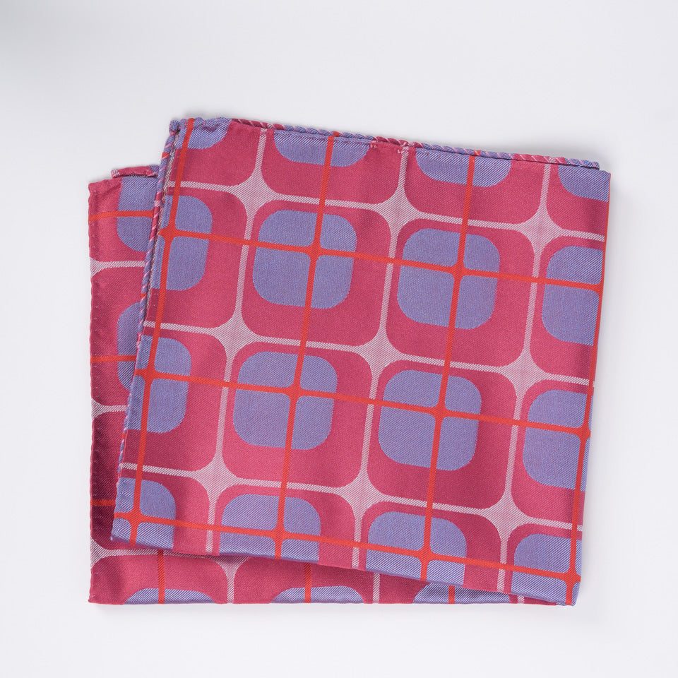 Pañuelo de Seda - Fucsia con Diseño