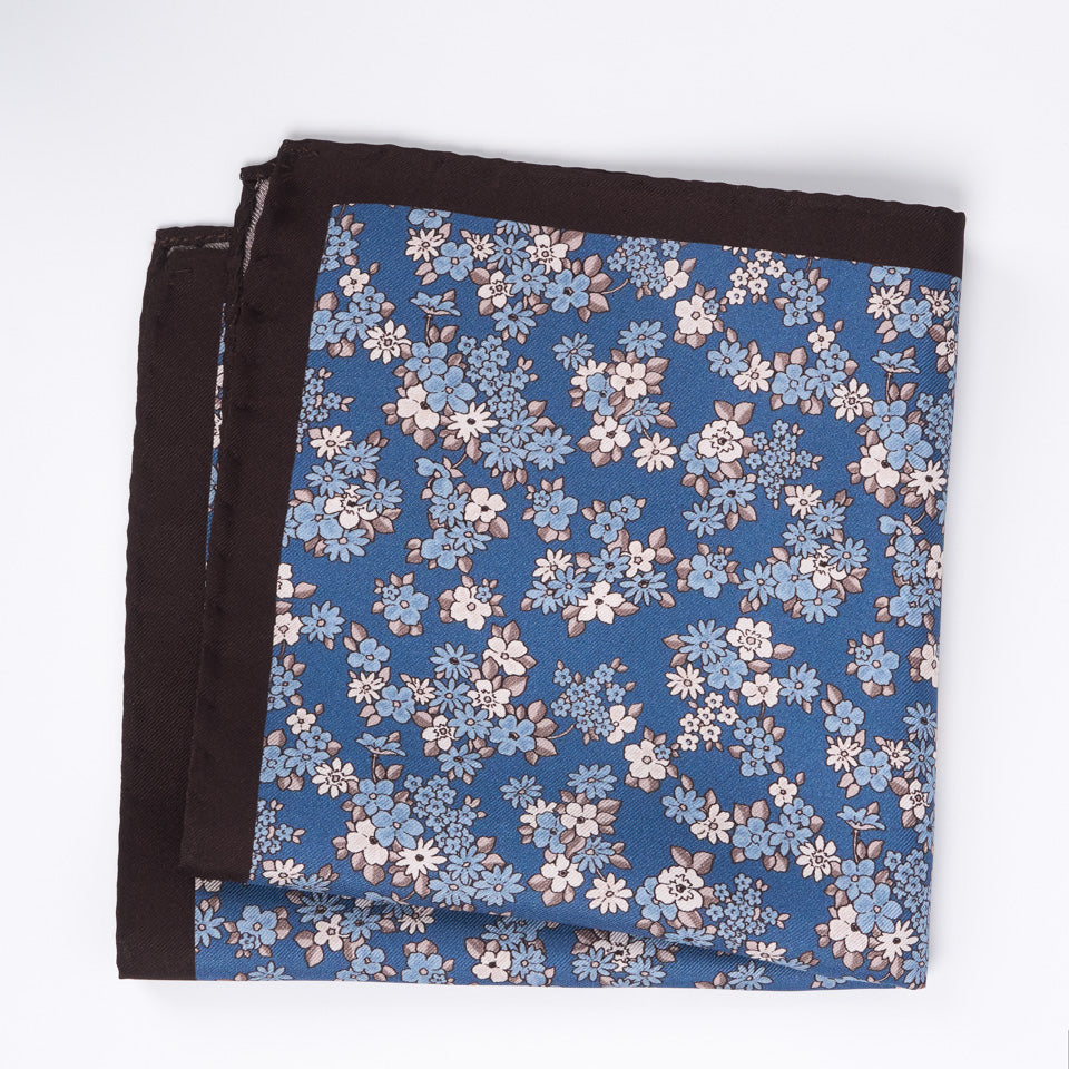 Pañuelo de Seda - Acero flores