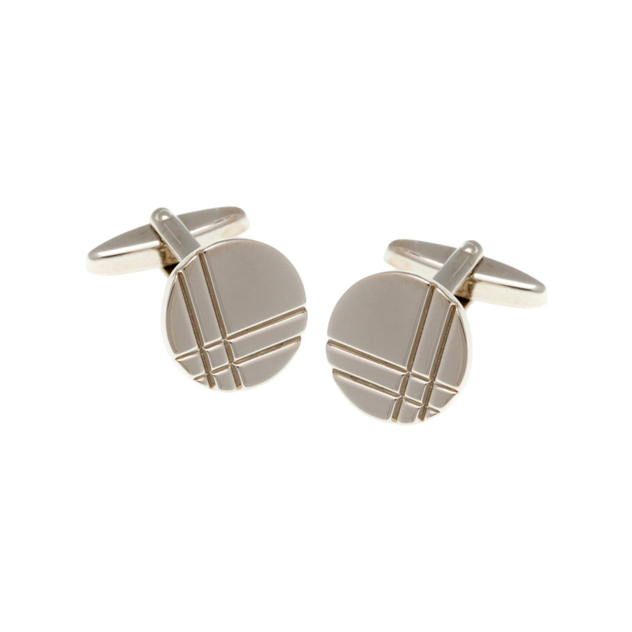 Gemelos Redondos Plateado