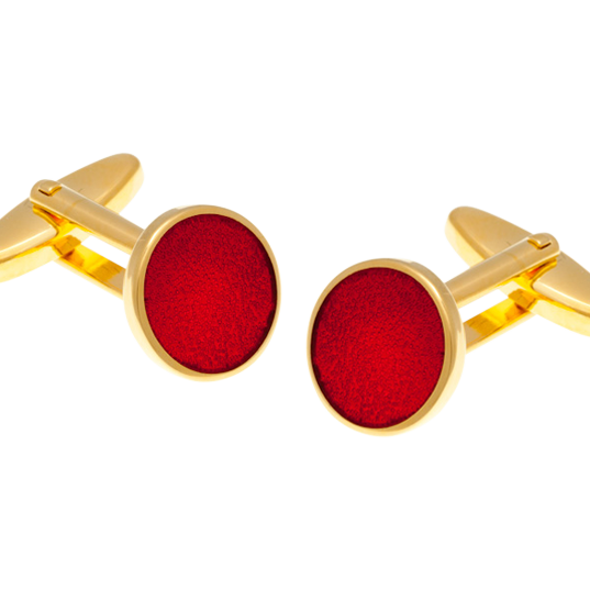 Gemelos redondos rojos