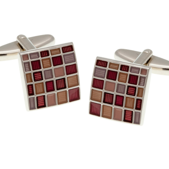 Gemelos cuadrados multicolor rubor