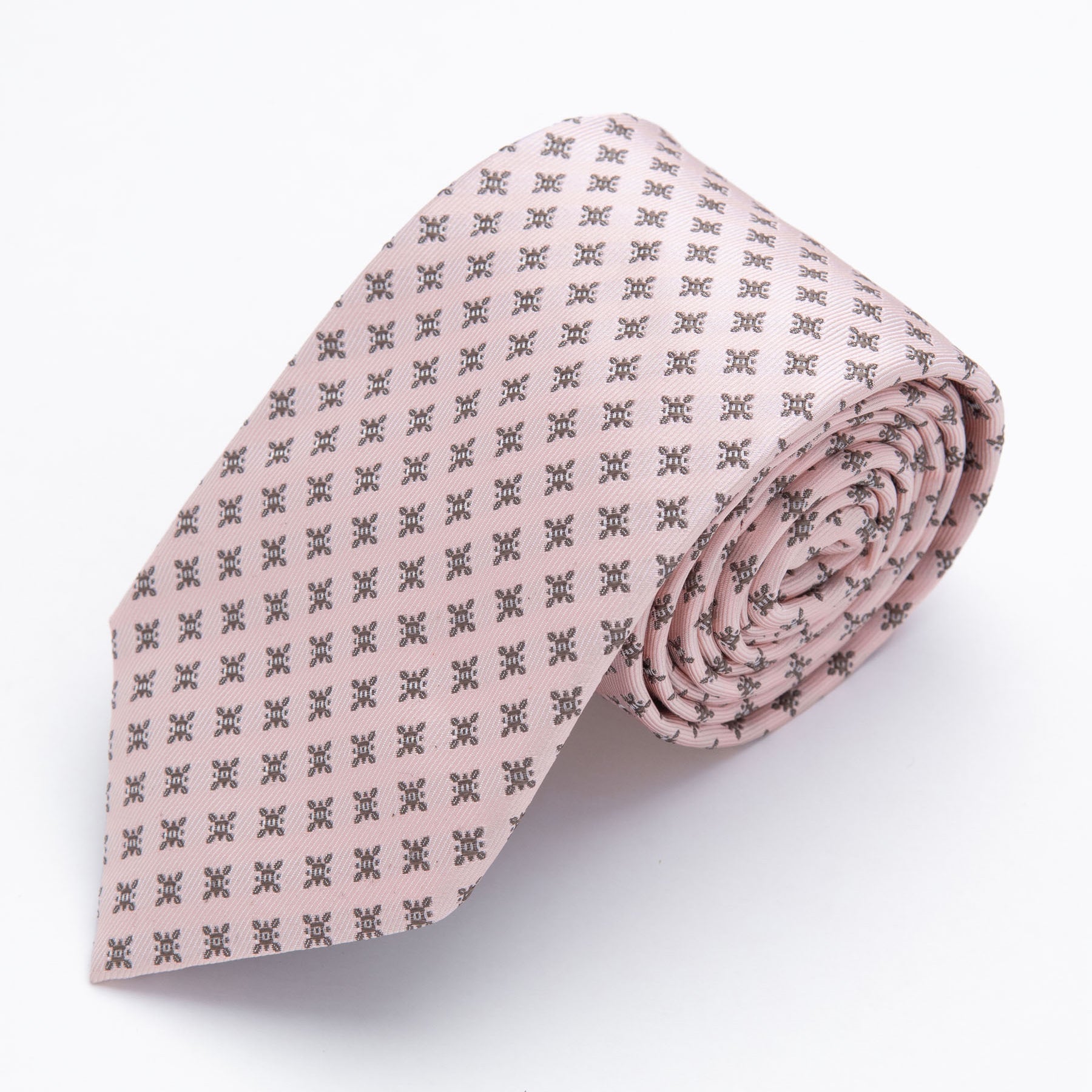 CORBATA MELON CON DISEÑO DE ESTRELLAS MARRONES