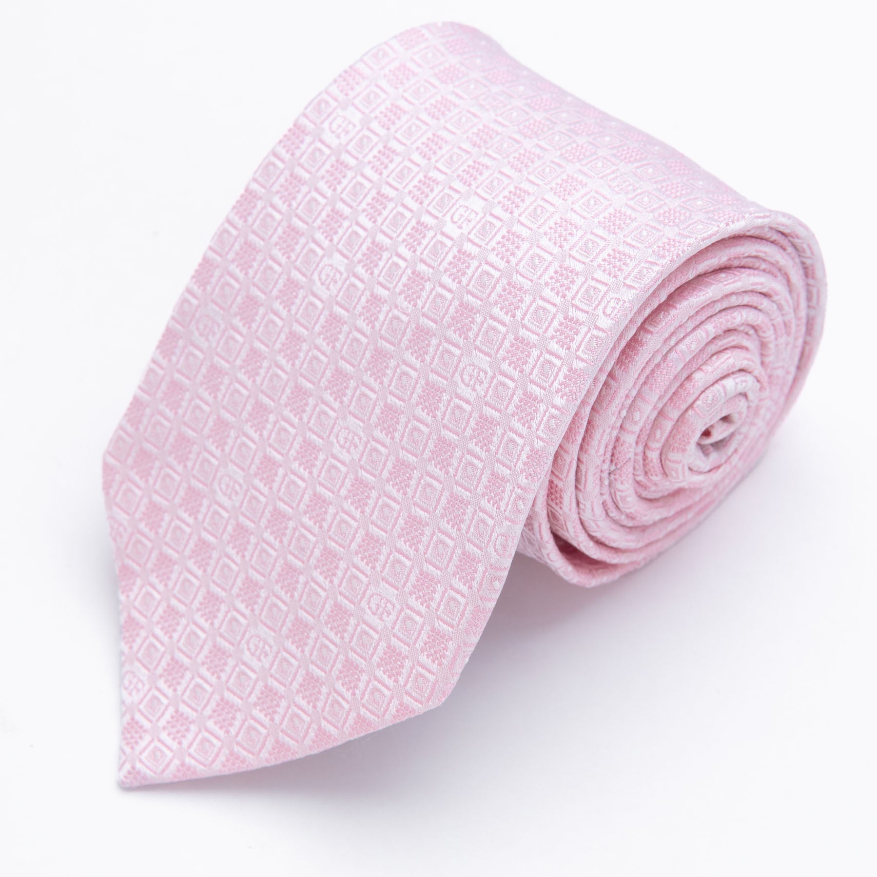 CORBATA ROSADA CON CUADROS PEQUEÑOS EN TONOS ROSADOS