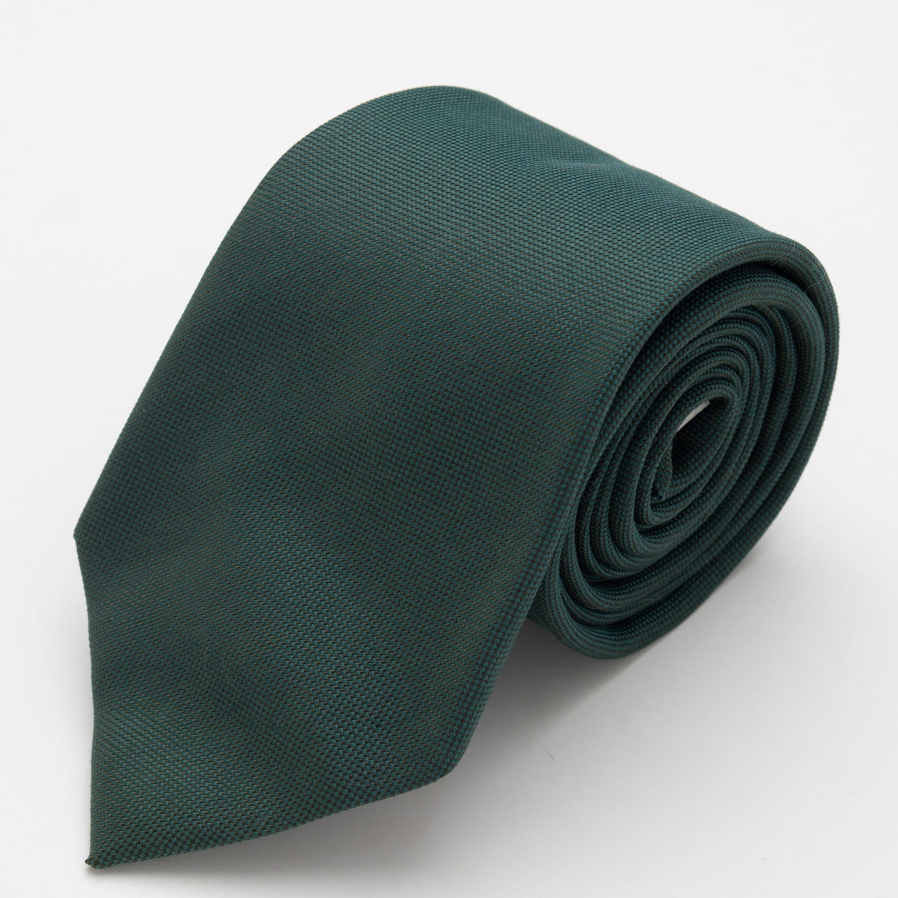 CORBATA VERDE OSCURO SOLIDO LABRADO