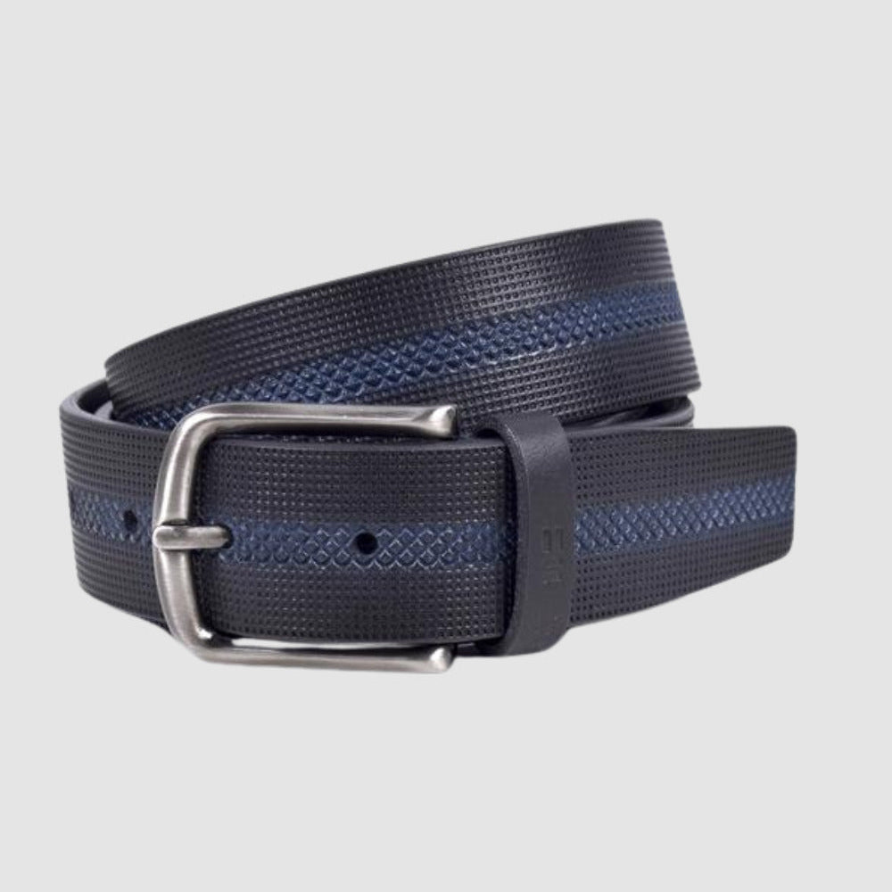 Correa De Cuero Negro Azul