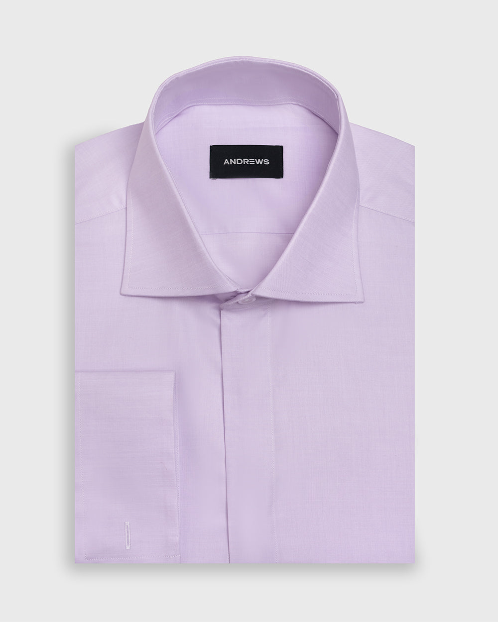 Lilac Cotton Dress Shirt with Double-Use Cuff Lilac Cotton Dress Shirt with Double-Use Cuff