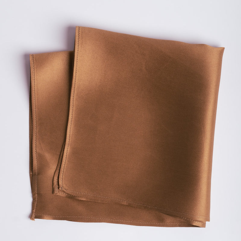 Pañuelo de Seda - Camel Oscuro