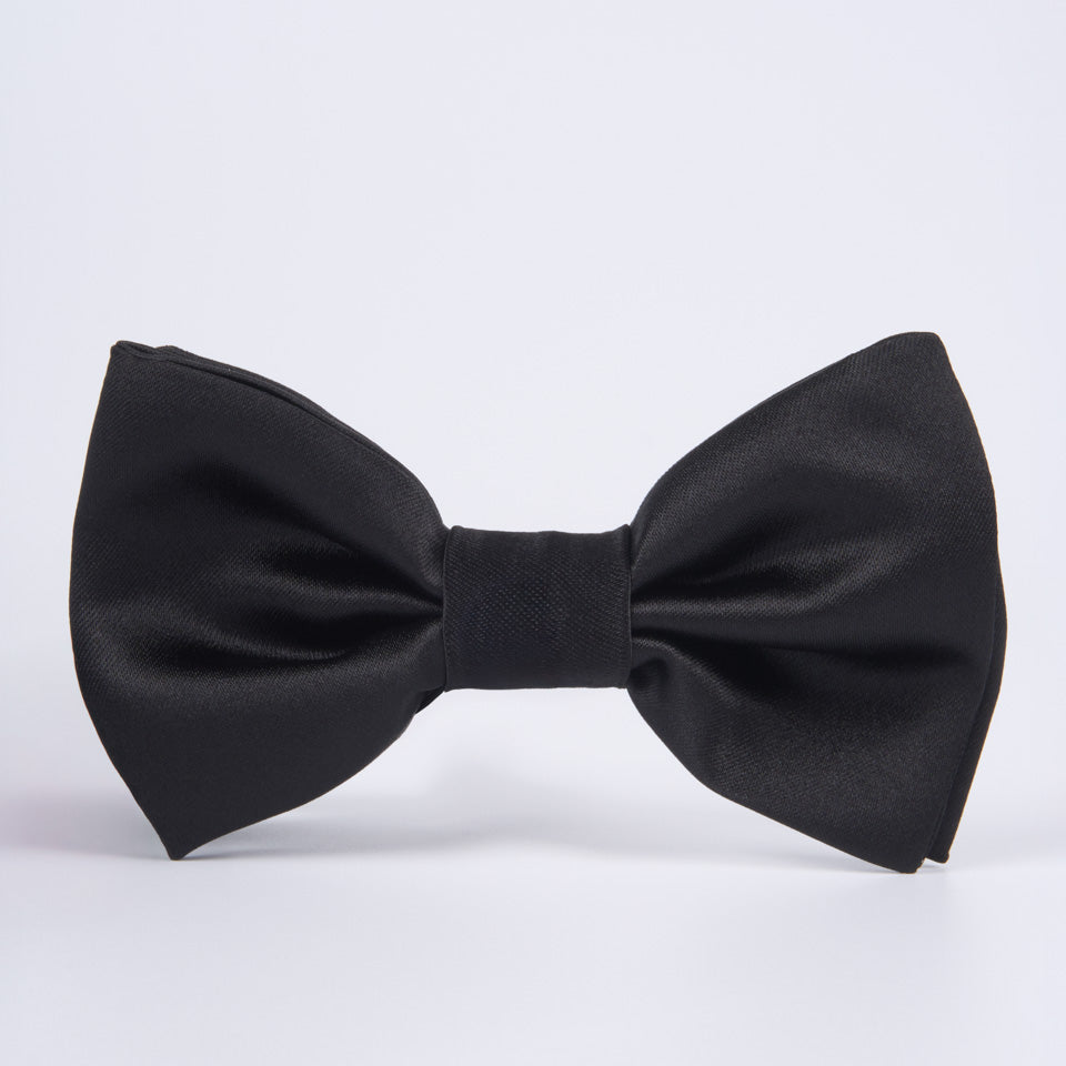 Pajarita Satinada-Negro