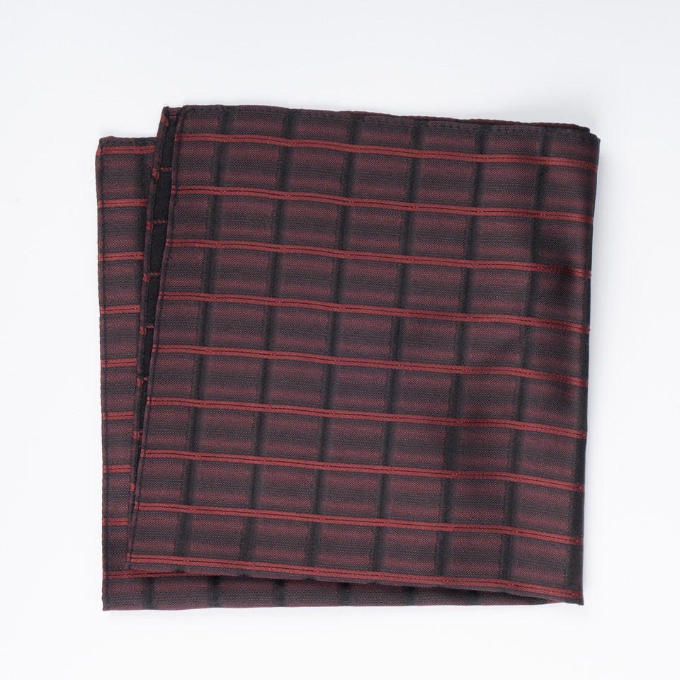 Pañuelo de Seda - Guinda a Rayas