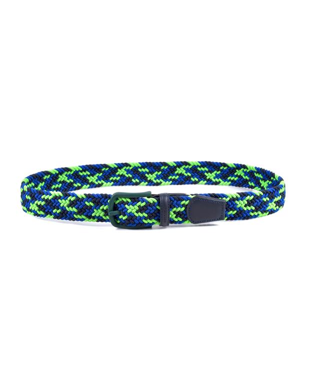 Cinturón trenzado textil en Color Verde