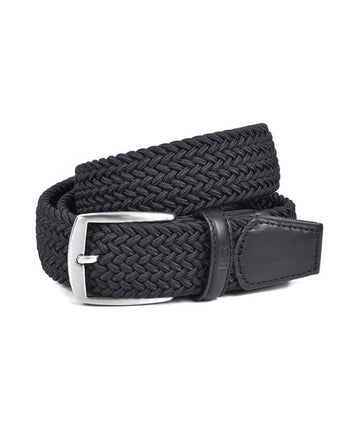 Cinturón trenzado textil en Color Negro