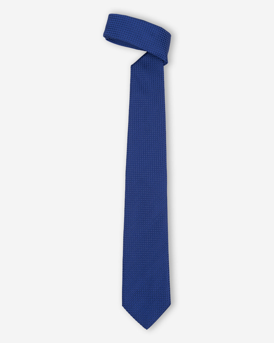 Corbata Azul Eléctrico con Relieve Geométrico