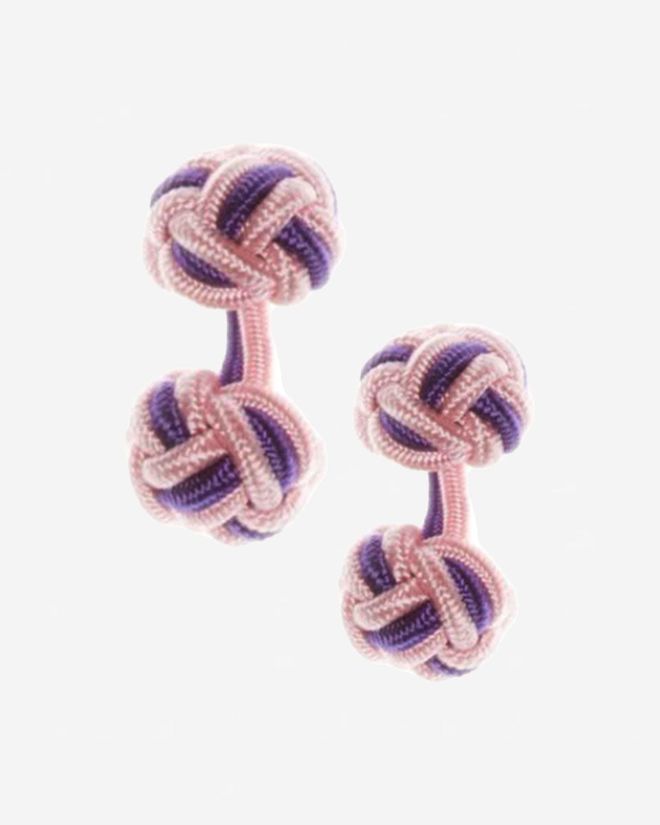 Gemelos de seda - Rosado con morado