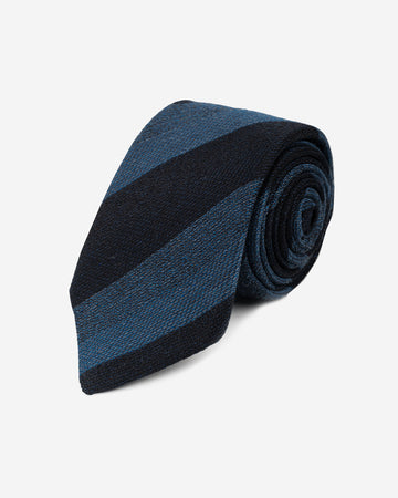 Corbata Hombre Azul con Franjas Diagonales Azul Acero