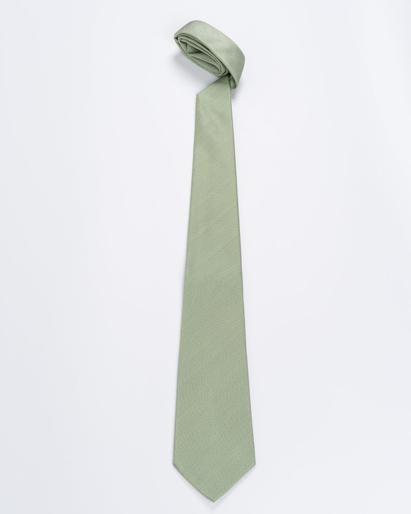 Corbata Labrada Verde Claro