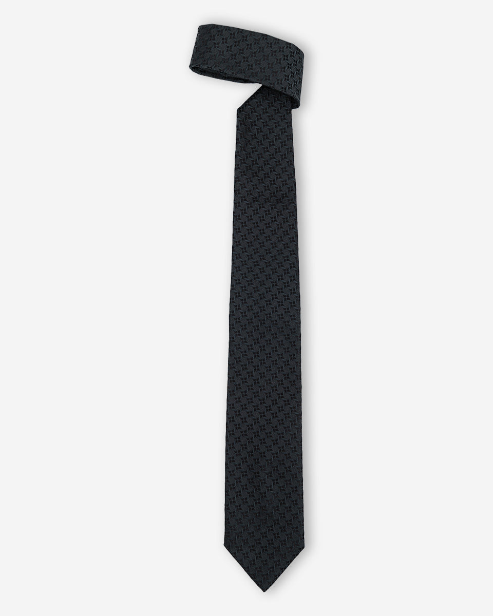 Corbata Azul con Diseño Geométrico Texturizado