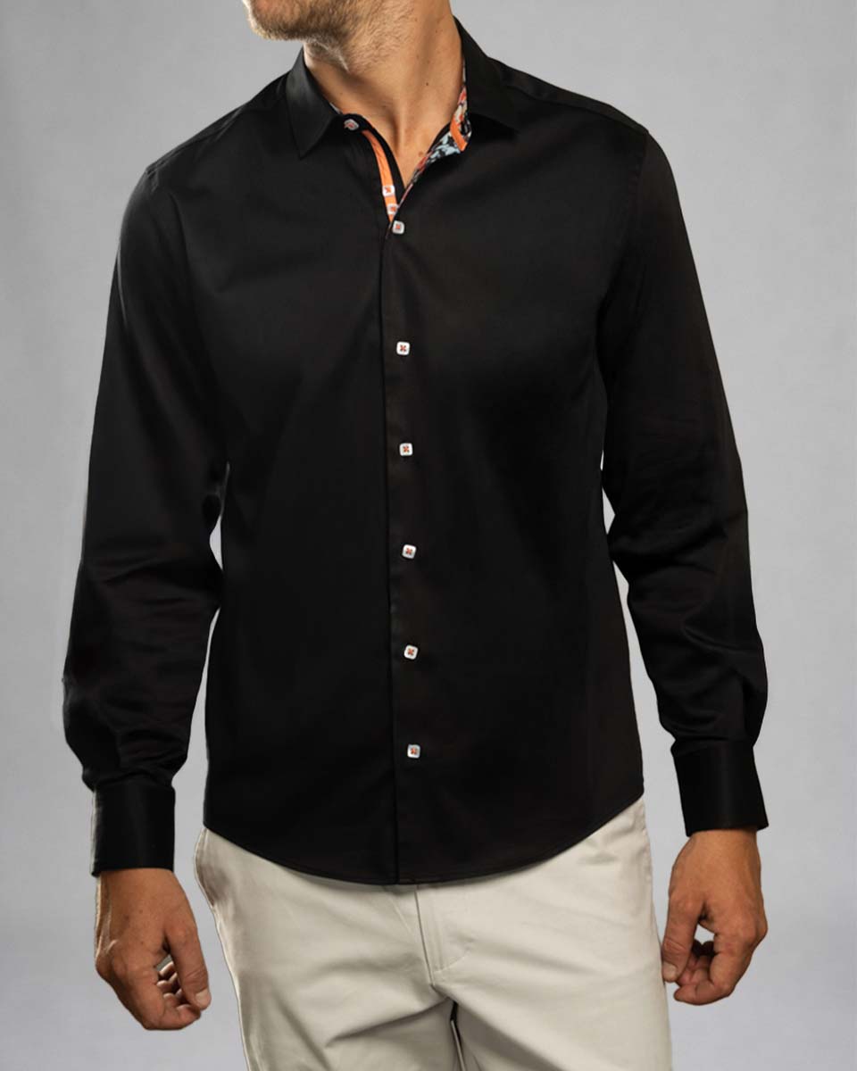 Casual striped poplin shirt - button-down collar, single cuff, 2 buttons, regular pink