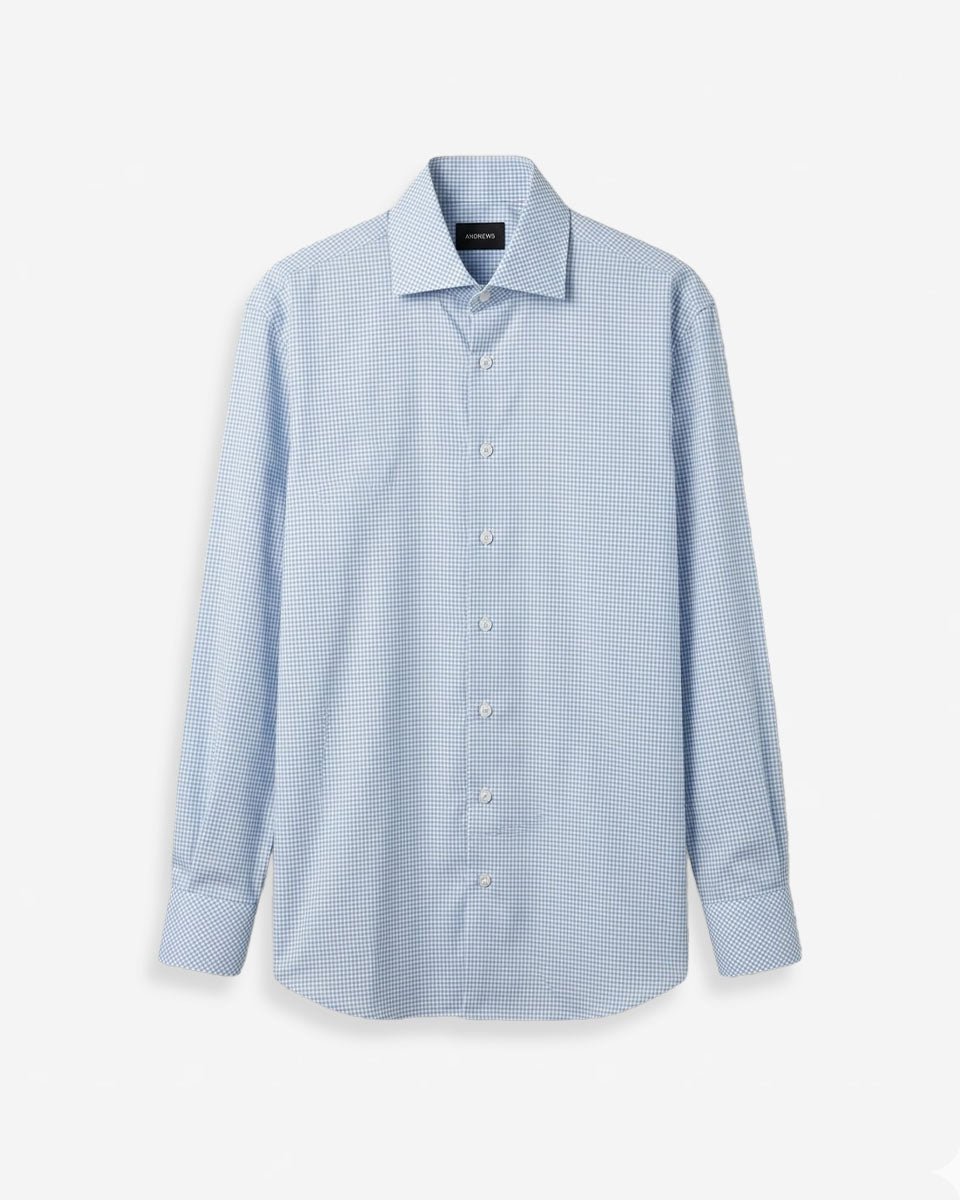 Twill Dress Shirt - Italian Collar, Double Cuff, Regular Fit, White