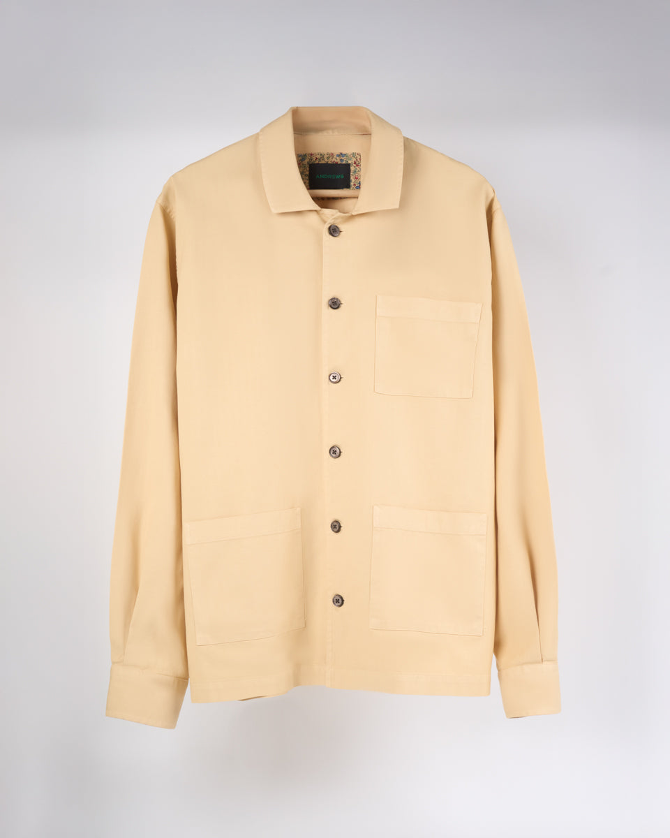 Beige 3-Pocket Overshirt