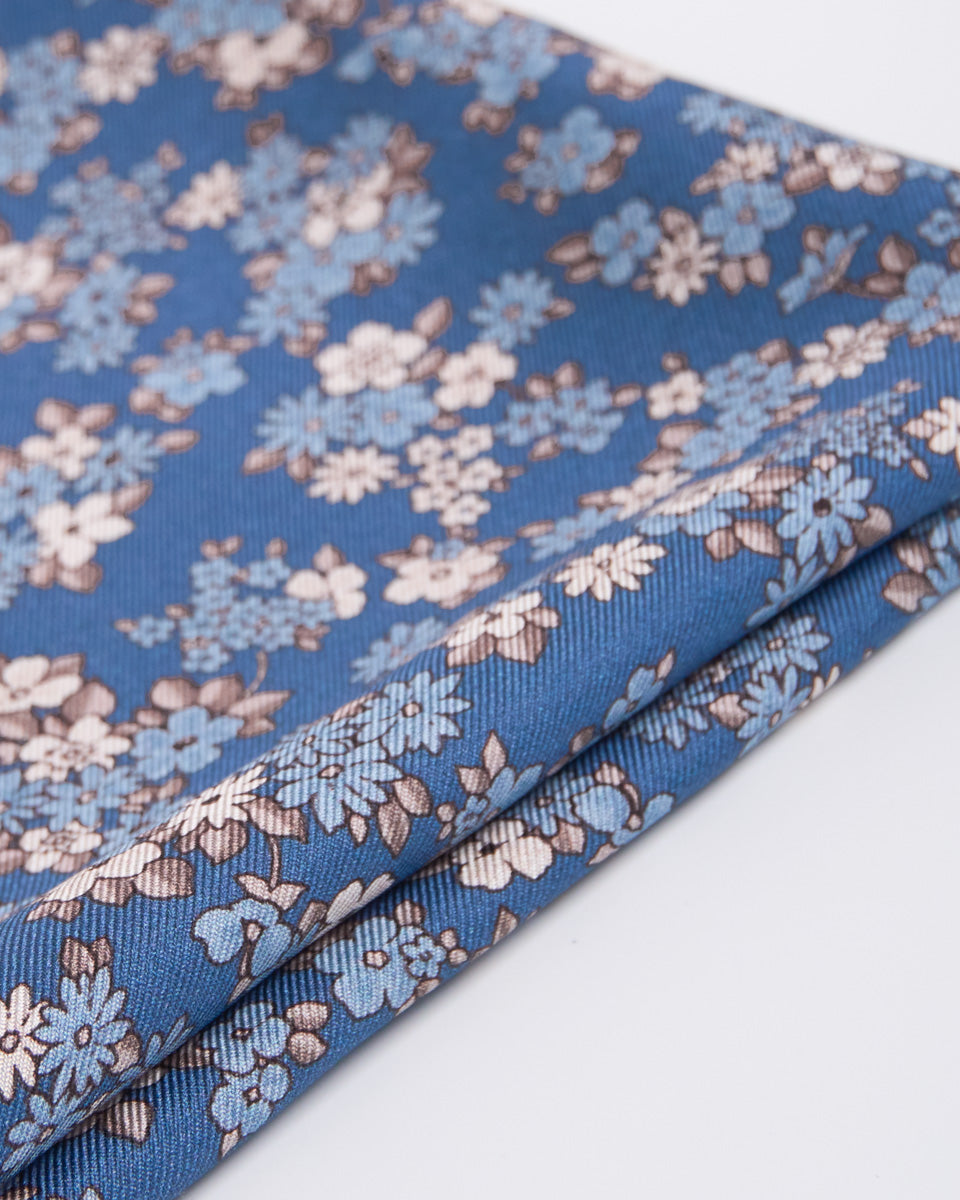 Pañuelo de Seda - Acero flores