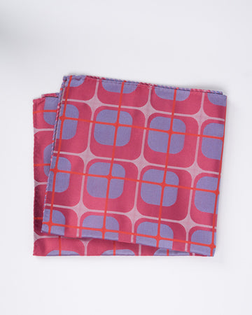 Pañuelo de Seda - Fucsia con Diseño