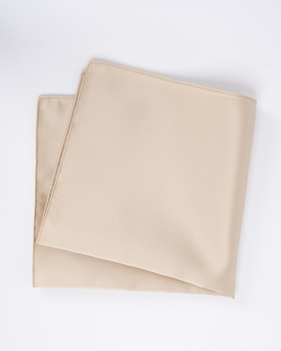 Silk Scarf - Satin Beige
