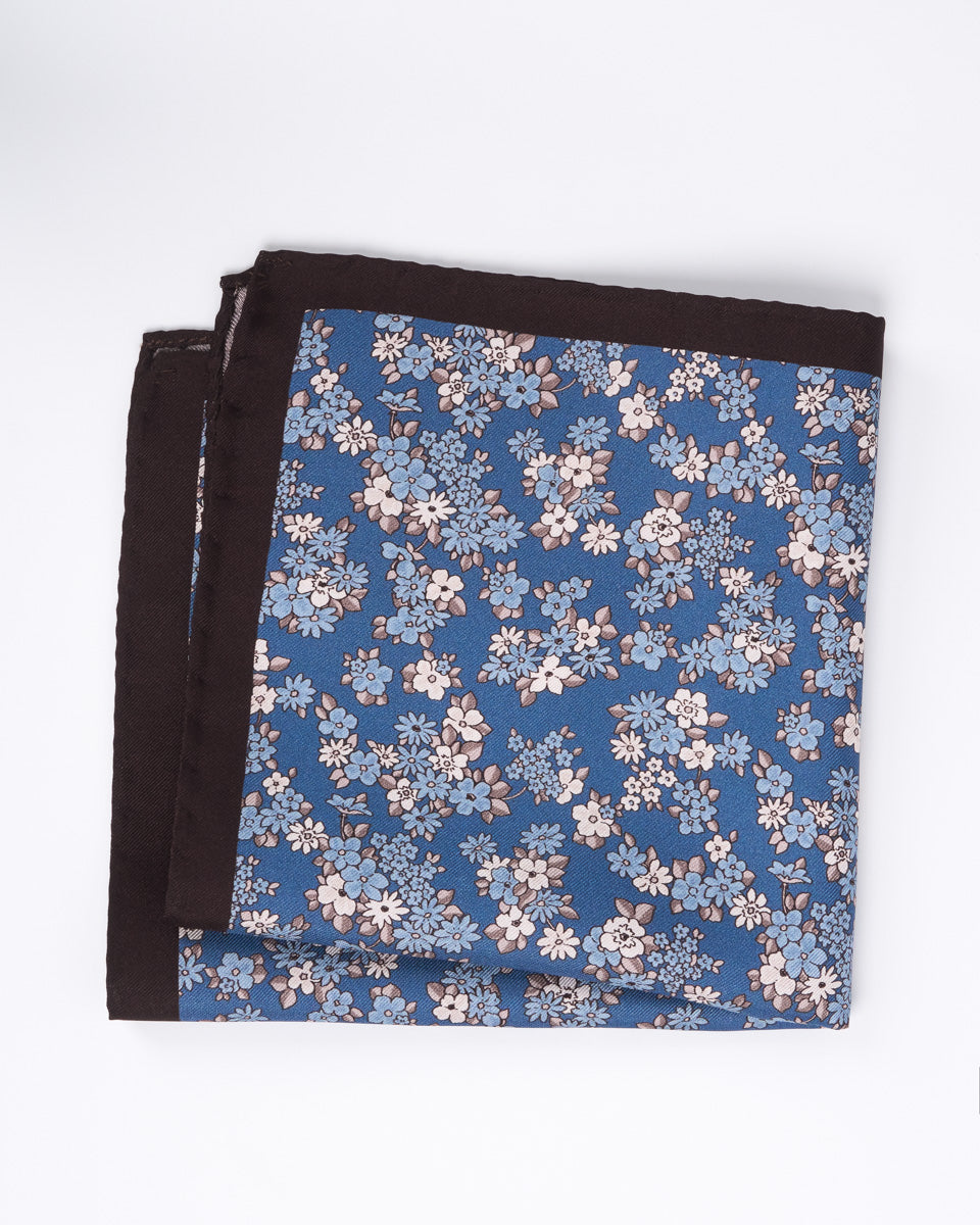 Silk Scarf - Steel Flowers