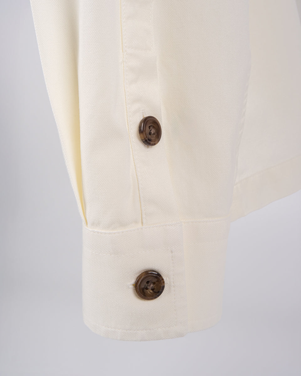 Sobre Camisa con 3 Bolsillos Crema