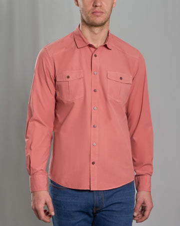 Camisa Casual Garment Dye - Lantana