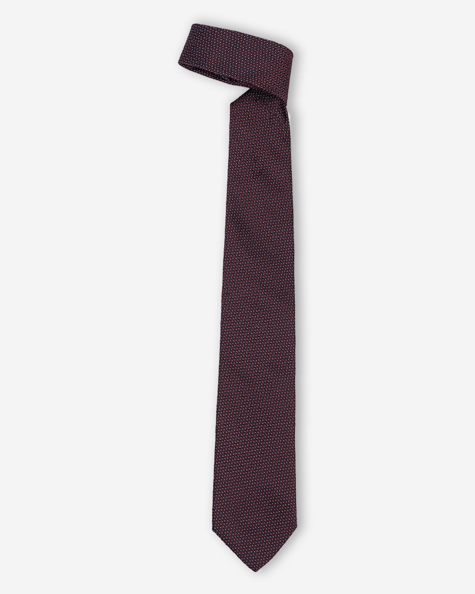 Corbata Vino con Diseño de Líneas Texturizado