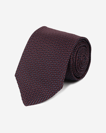 Corbata Vino con Diseño de Líneas Texturizado