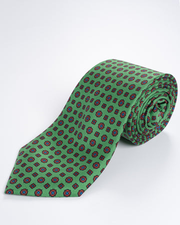 Corbata Fondo Verde con Diseño
