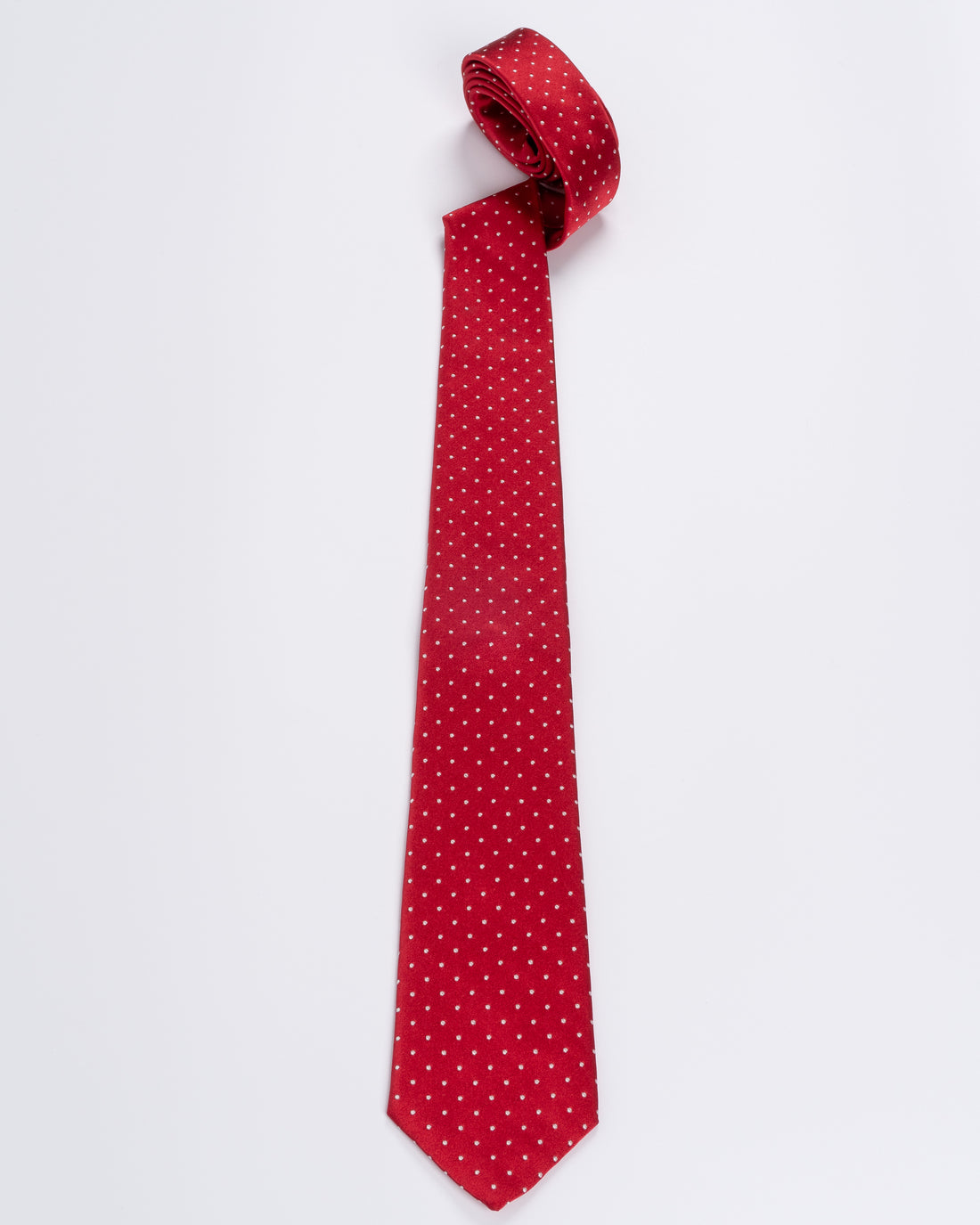 Corbata Fondo Rojo con Puntos Blancos
