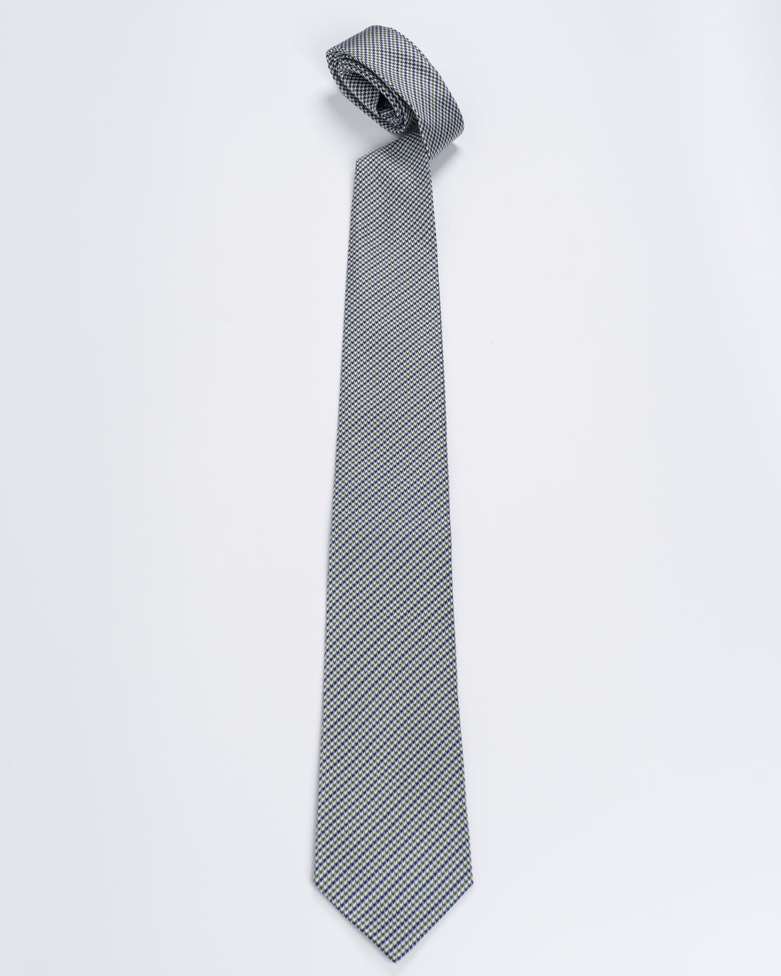 Corbata Fondo Verde con Rayas Azul y Blanco