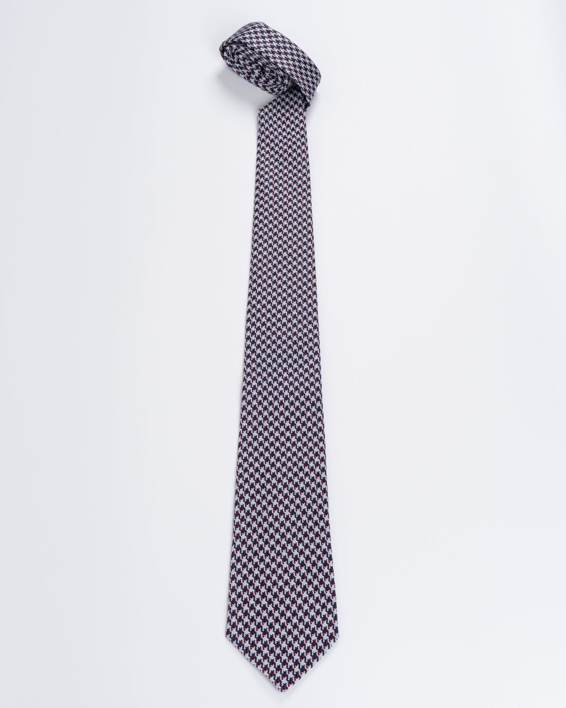 Corbata Fondo Gris con Diseños Burdeos