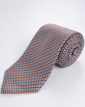 Corbata a Rayas Azul Naranja y Blanco