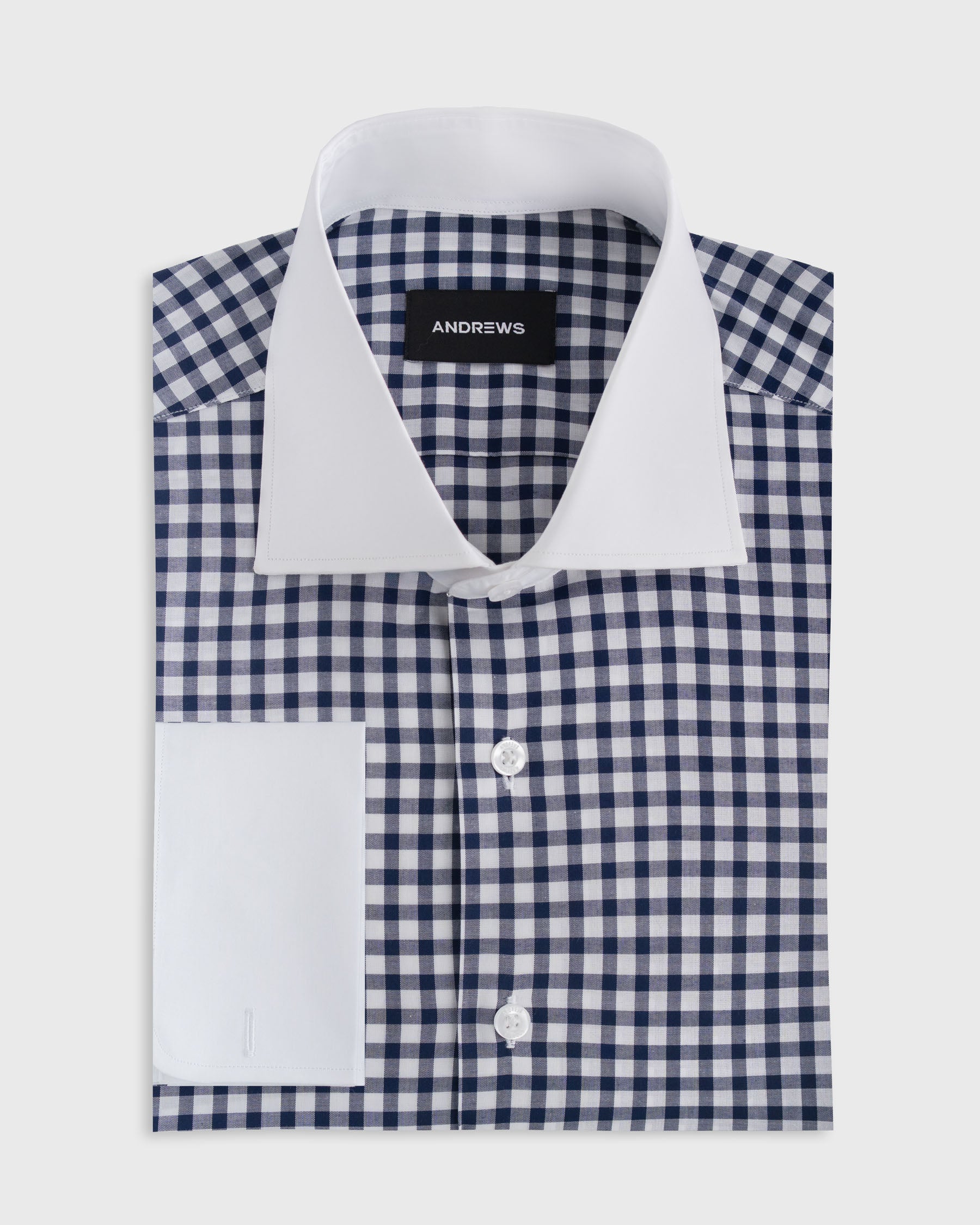 Twill Dress Shirt - Italian Collar, Double Cuff, Regular Fit, White