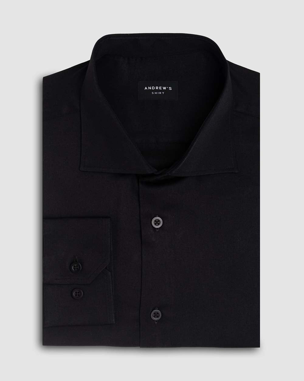 Dobby Satin Dress Shirt - Italian Collar Single Cuff Regular Blue