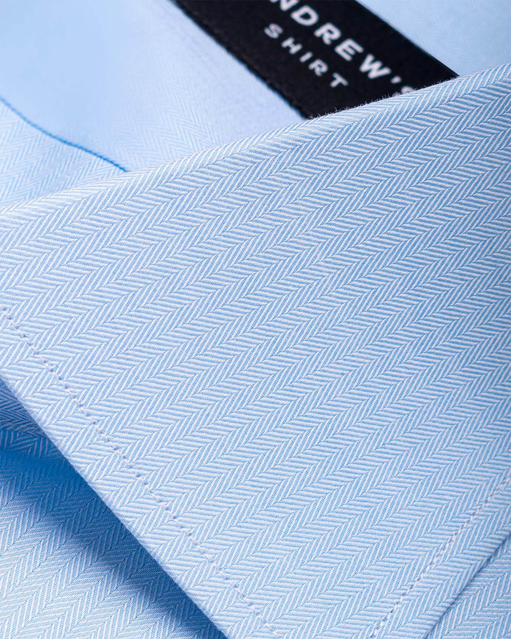 Camisa Vestir dobby - Cuello Italiano  Puño simple regular azul