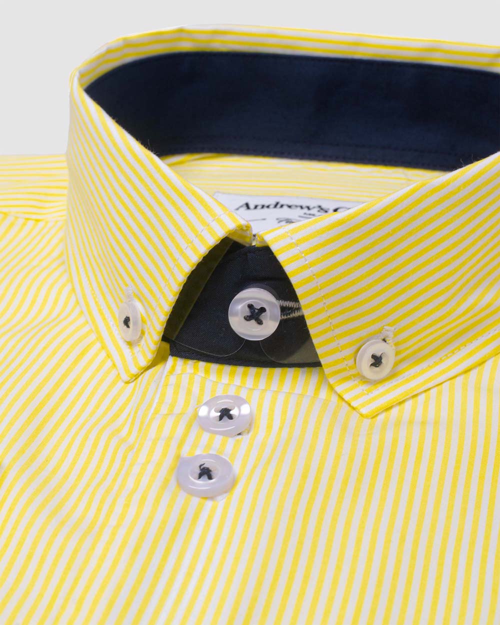 Camisa Casual popelin - cuello button-down  puño simple 2 botones regular amarillo