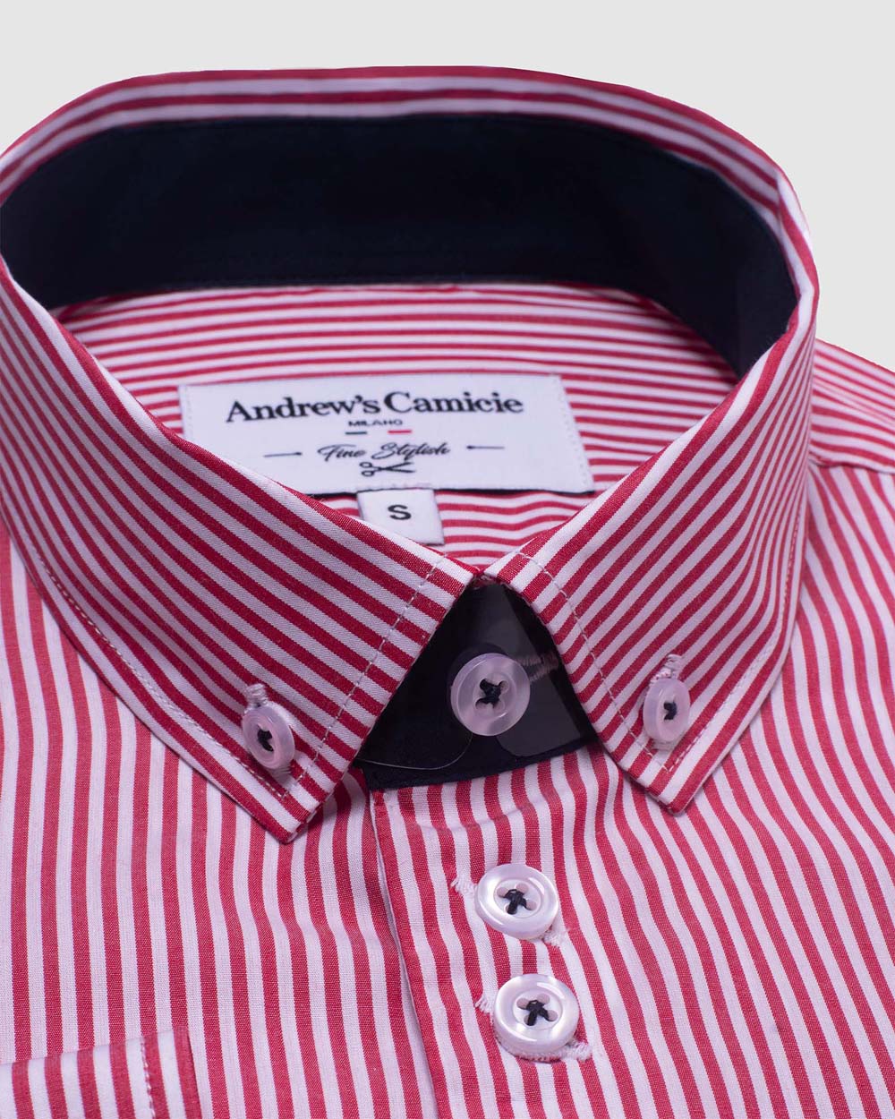 Camisa Casual Rojo a Rayas