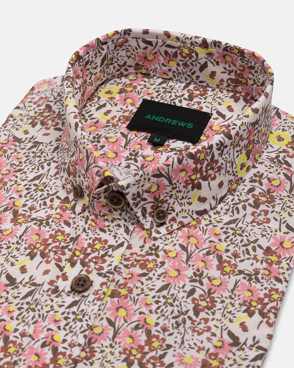 Camisa Casual -  marga corta Estampado flores