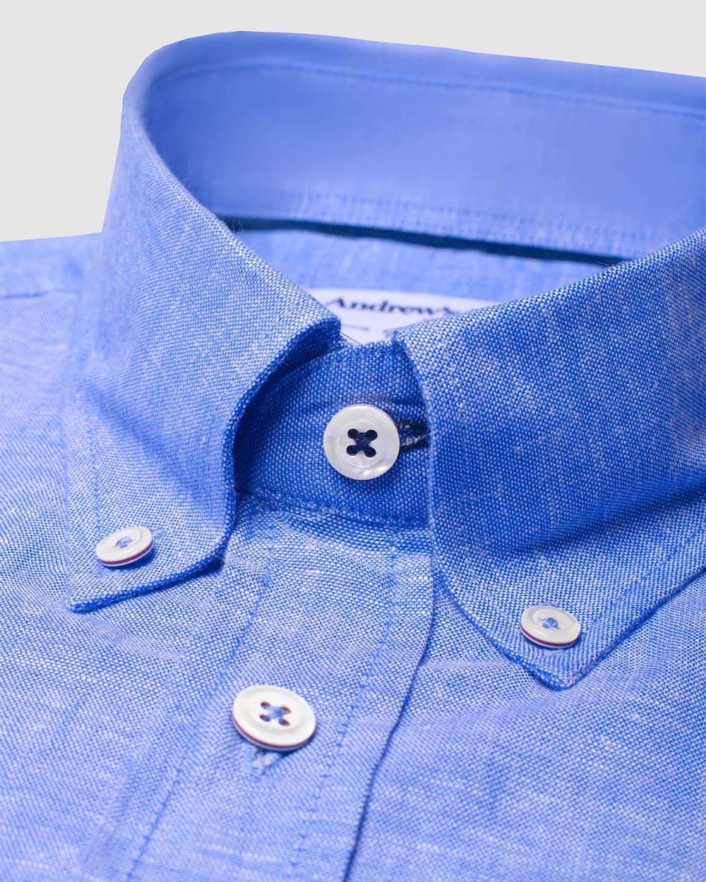 Camisa Casual de Lino - Azul