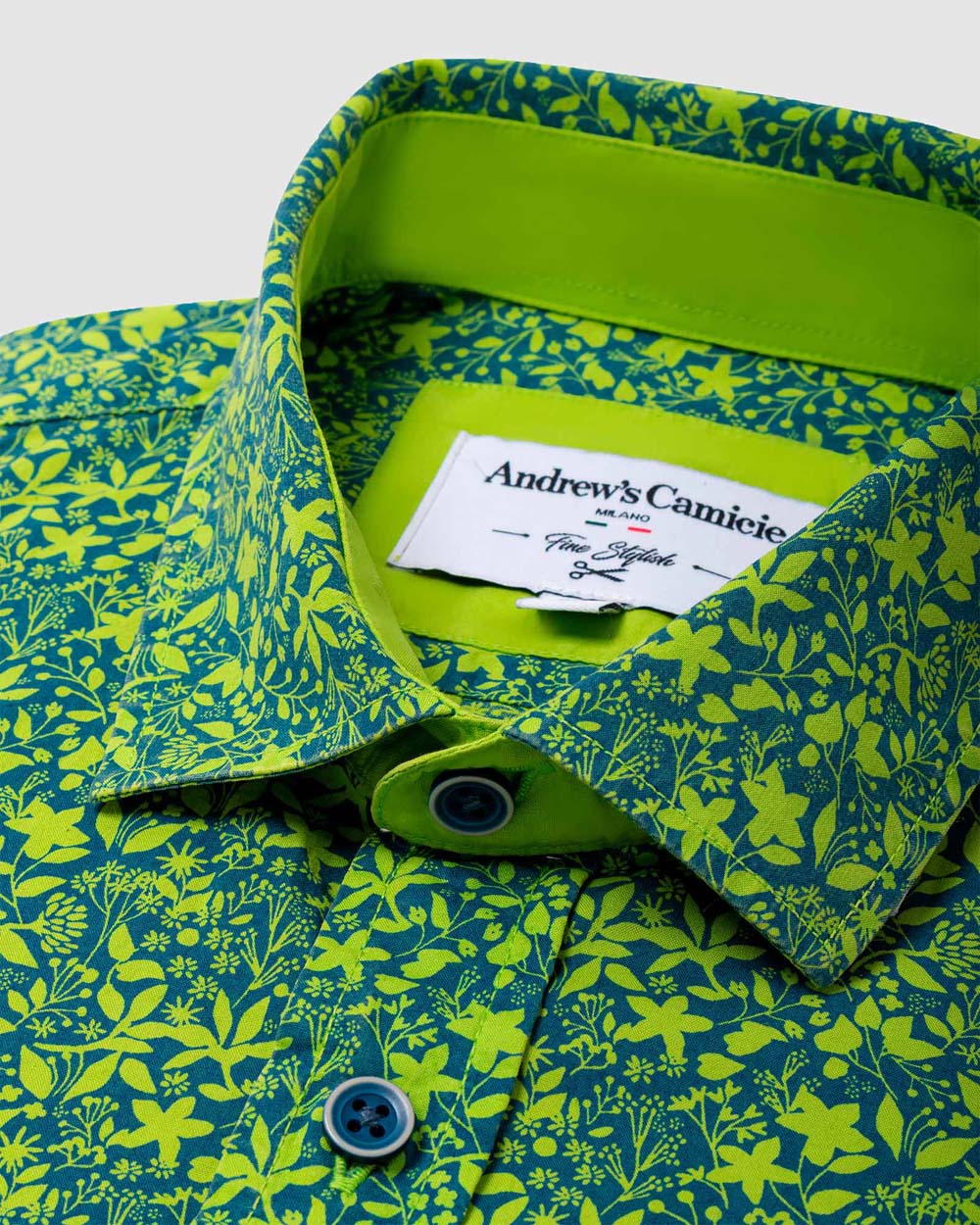 Camisa Casual Verde - Puño simple 2 botones regulables