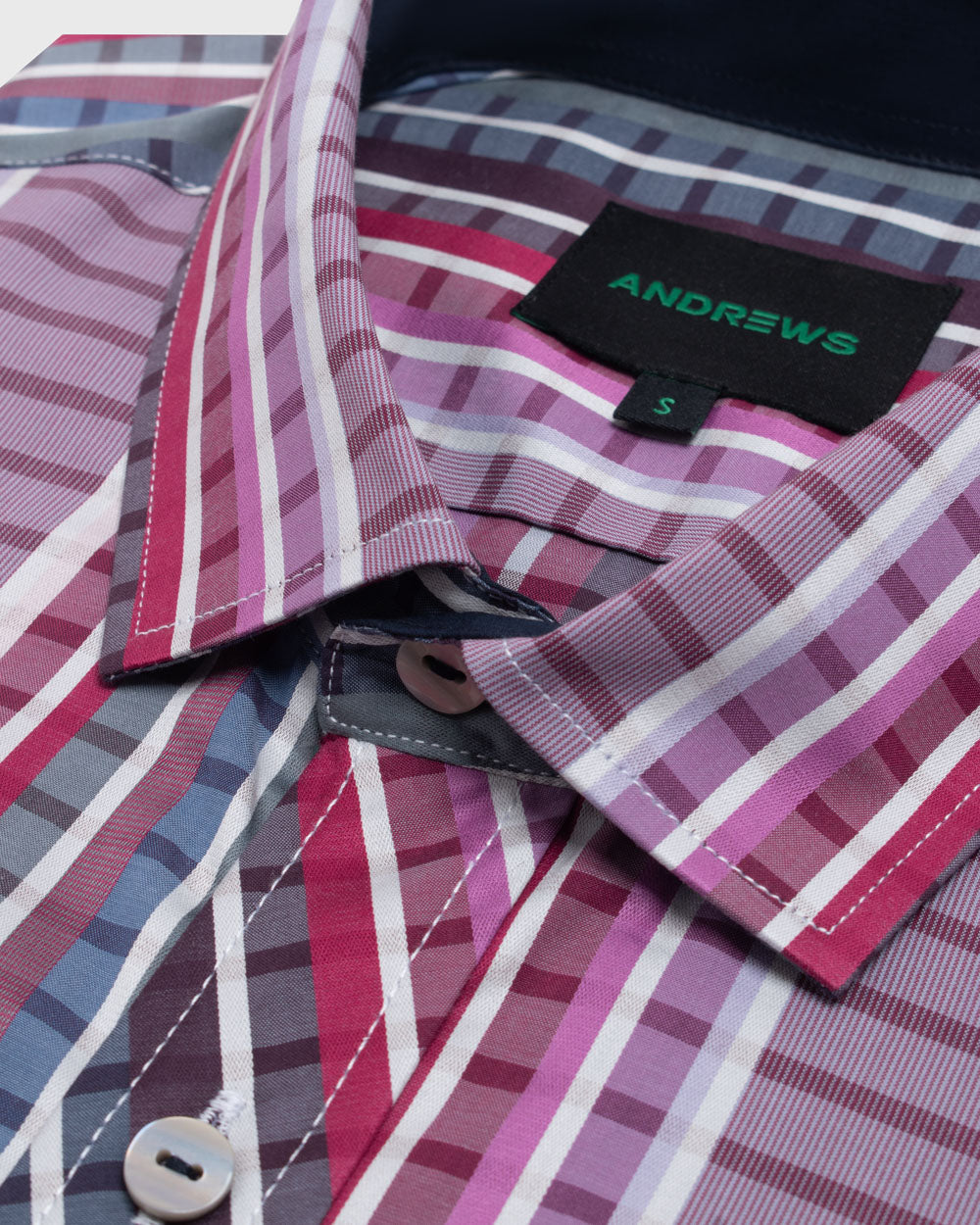 Camisa Casual twill satin - Cuello Italiano  puño simple 2 botones regular