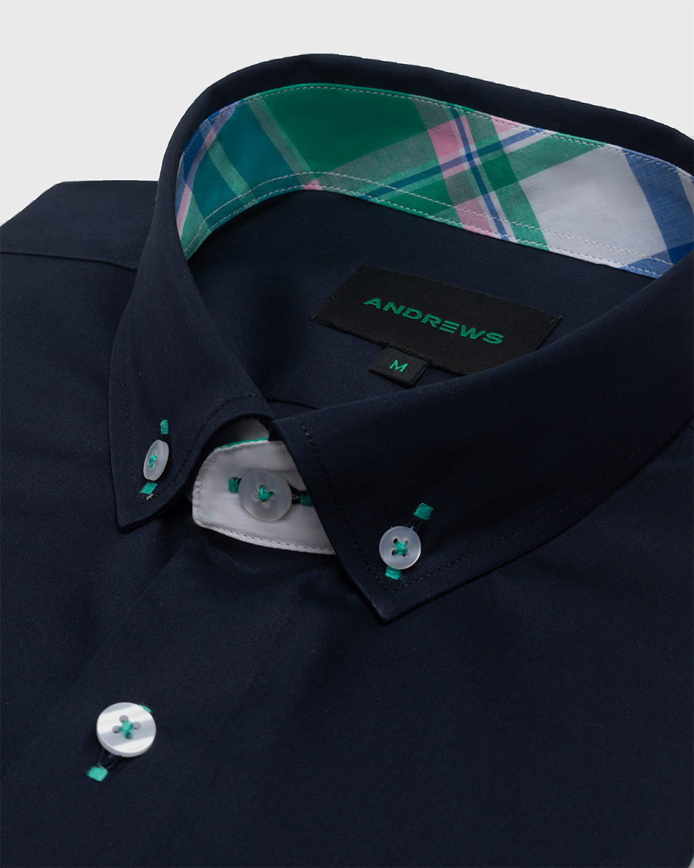 Camisa Casual popelin - cuello button-down  Manga Corta regular azul