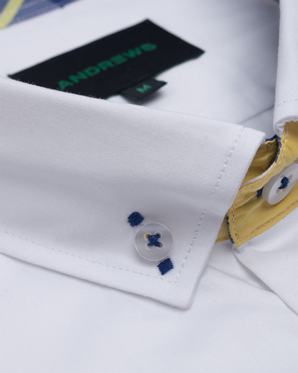 Camisa Casual popelin - cuello button-down  Manga Corta regular blanco