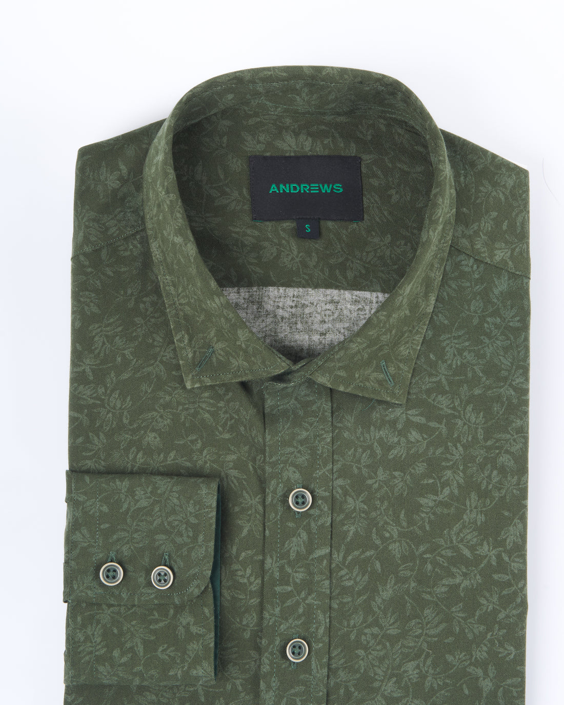 Camisa Casual Estampada Verde