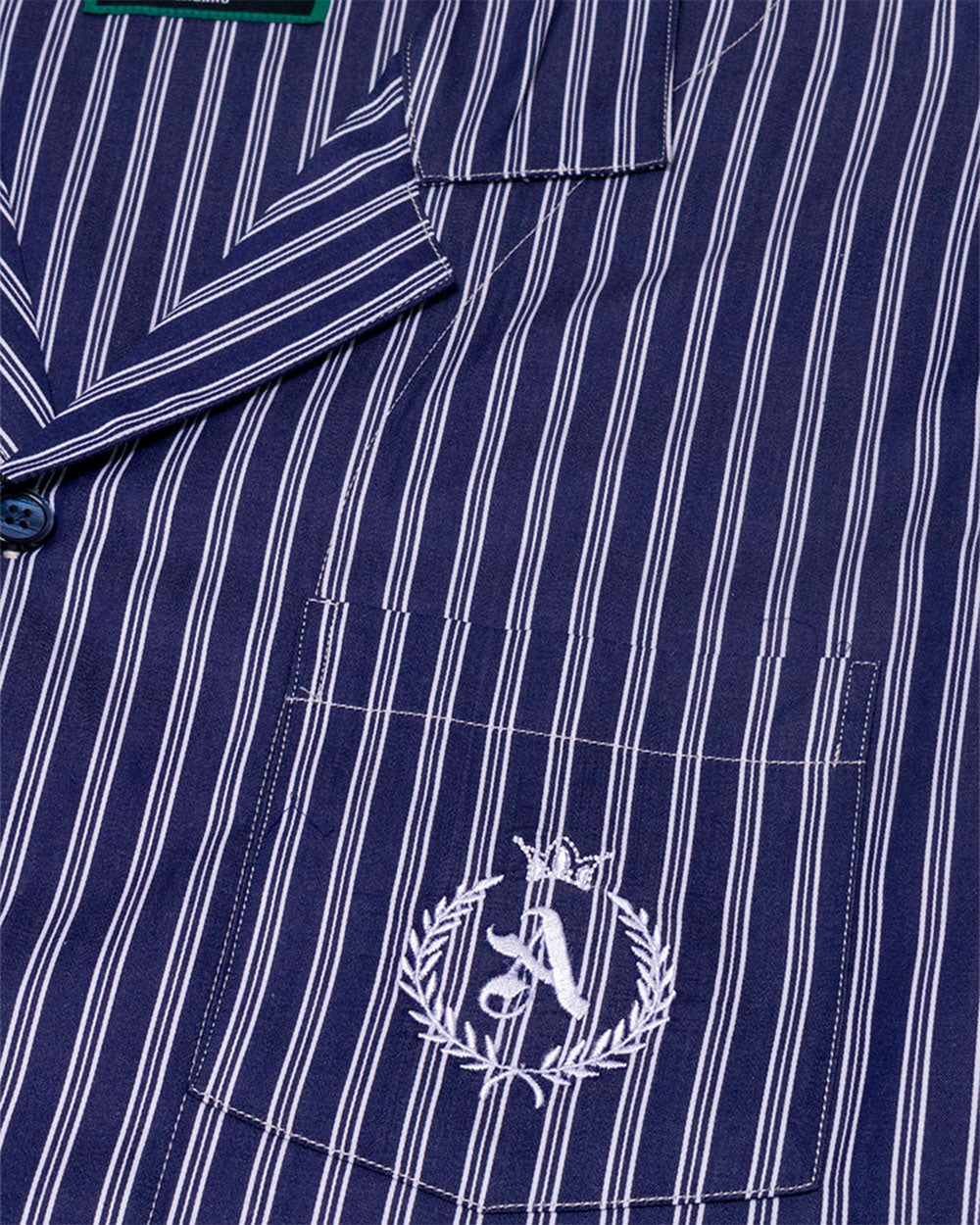 Pijama De Algodon Pima Para Hombre Color Azul Rayas